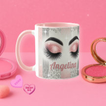 Glam Rosa Glitter Eyelash Mugg