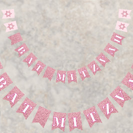 Glam Rosa Gnistra Girl Chic Elegant Bat mitzvah Vimplar