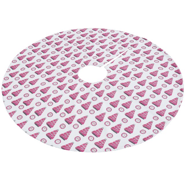 Glam rosa julflamingos julgransmatta fleece (Vinklad)