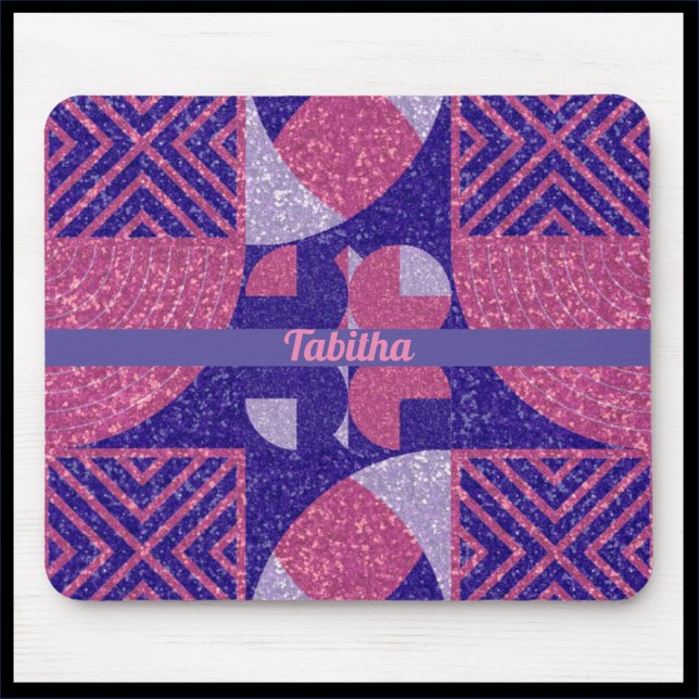 Glam Rosa och Lila Geometric Mouse Pad Musmatta (Skapare uppladdad)