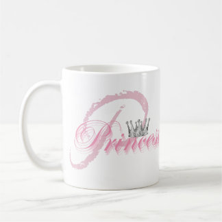 Glam Rosa Princess Diamond Krona Monogram Kaffemugg