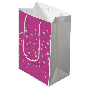 Glam Rosa Vita Diamanter Bröllopsdusch