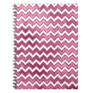 Glam Rosa White Zigzag Rand Anteckningsbok