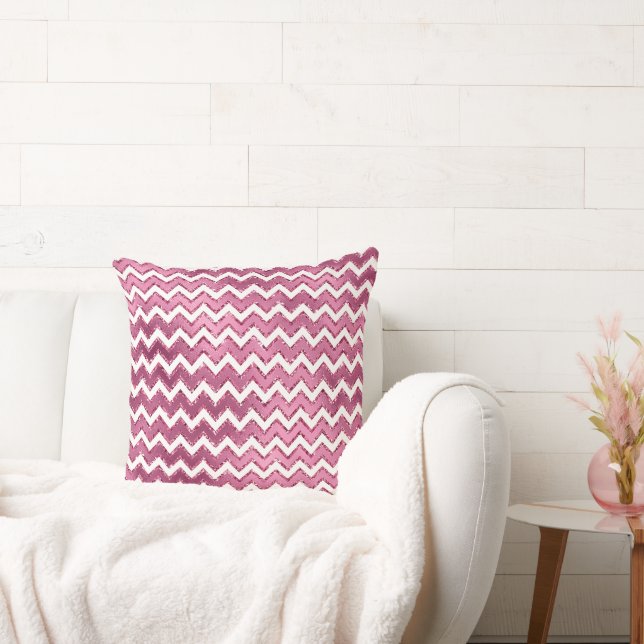Glam Rosa White Zigzag Rand Kudde (Soffa)