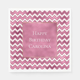Glam Rosa White Zigzag Rand Pappersservett