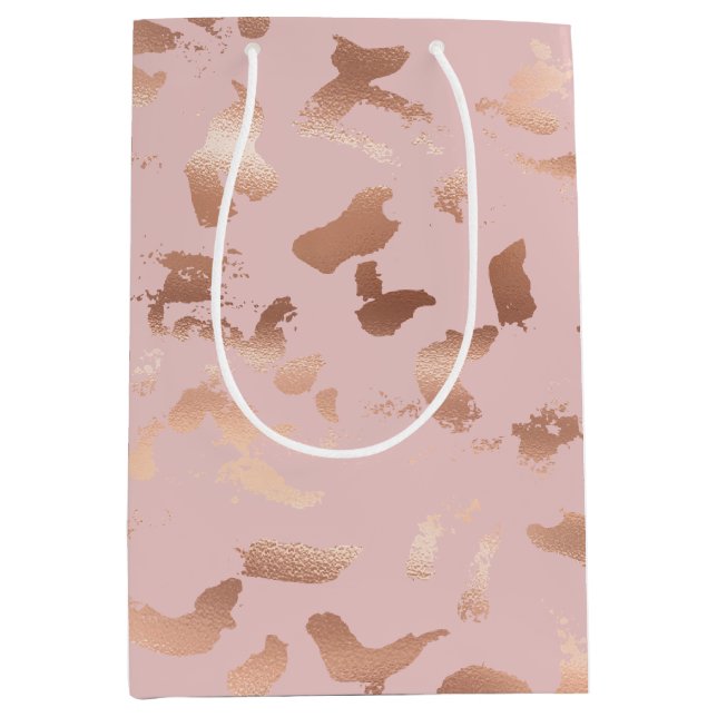 Glam Rose Gold Rodd Abstract Födelsedag (Framsidan)