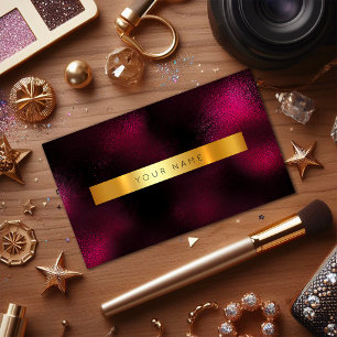 Glam rött vin guld- metallisk Vip för Minimalism Visitkort