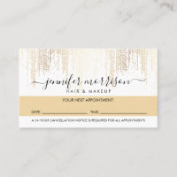 Glam Script Guld Confetti Rain-avtalskort