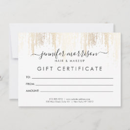 Glam Script Guld Confetti Rain Gift-certifikat