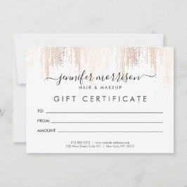 Glam Script Ro Guld Confetti Rain-presentkort