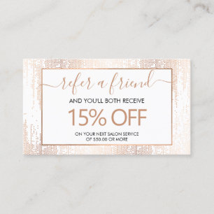 Glam Script Ro Guld Confetti Rain Referral Confett Visitkort