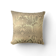 Glam Sepia Guld Animal Python Snake Skin