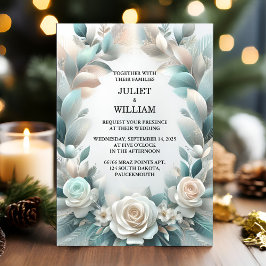 Glam Shiny High End Silver Bröllop Inbjudningar