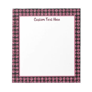 Glam Shock rosa Diamond Gems Gnistra Anteckningsblock