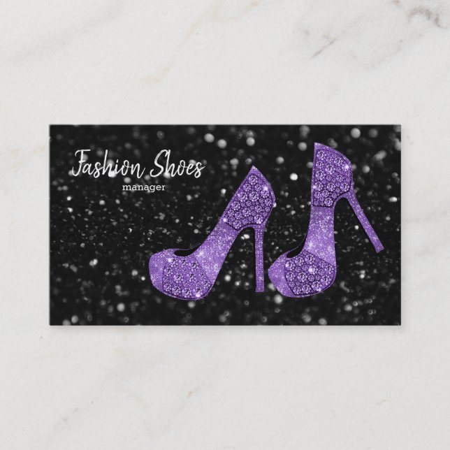 Glam Shoes Högklackars Visitkort (Framsida)
