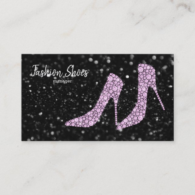 Glam Shoes Högklackars Visitkort (Framsida)