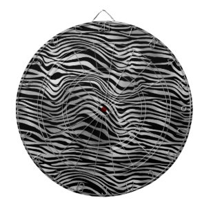 Glam Silver Black Zebra tryck Darttavla