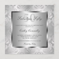 Glam silver damastast eleganta sagolika femtio