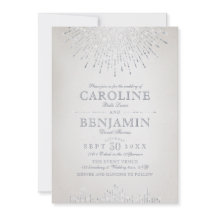 Glam silver glitter art deco vintage bröllop