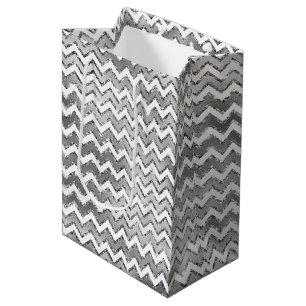 Glam Silver White Zigzag Rand