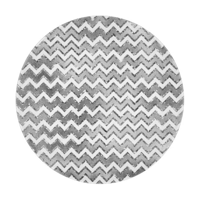 Glam Silver White Zigzag Rand (Framsidan)