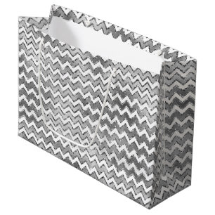 Glam Silver White Zigzag Rand