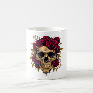 Glam Skull Mugg Elegant gotisk Halloween-kopp