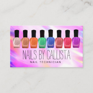 Glam Sparkly Holografiska Glitter polska Nagel Tec Visitkort