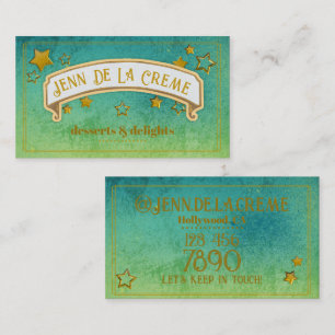 Glam Starry Nights Surfa Vintage Visitkort