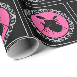 Glam Sten Drummer Leopard Drum Kit Musician Gift Presentpapper