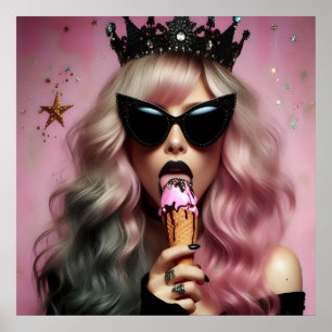 Glam sten lyxur ljusklimatfoto poster