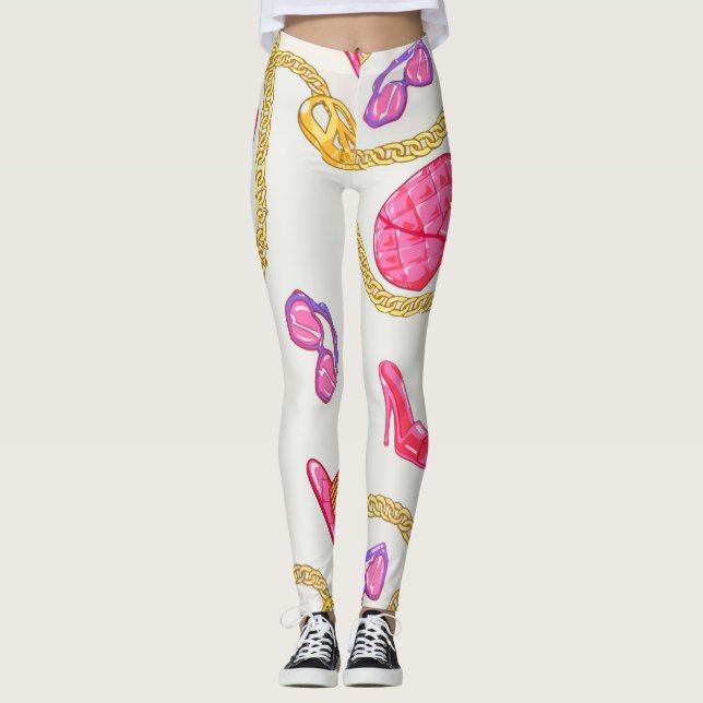 Glam Street Leggings Rosa Guld (Framsida)