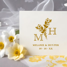 Glam Stylish Botanical Branches & Blooms Wedding Stämpel