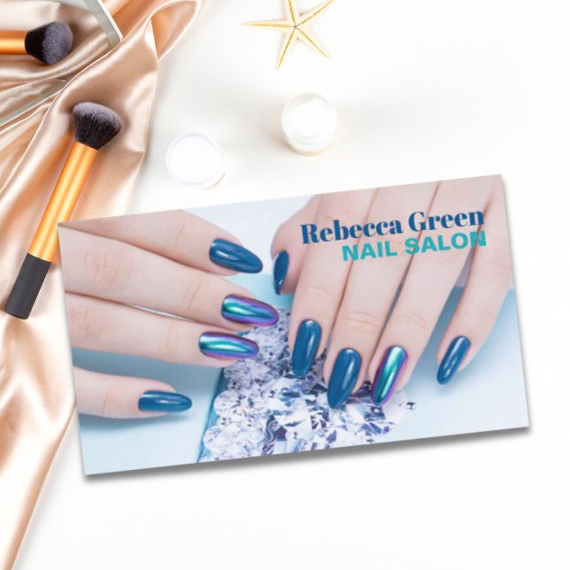 Glam Stylist Manicurist Nail Artist Nail Salon Visitkort (Glam Stylist Manicurist Nail Artist Nail Salon Business Card)