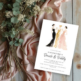 Glam Three Elegant Women Galentine's Day Party Inbjudningar