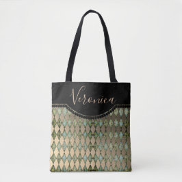 Glam Turcos Harlequin Personlig Tote Bag Tygkasse