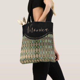 Glam Turcos Harlequin Personlig Tote Bag Tygkasse