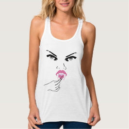 Glam Vampire T-Shirt Linne Med Racerback