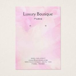 Glam vattenfärg rosa Juvelry Earring Visning Visitkort