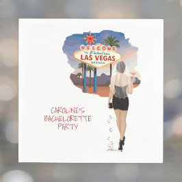 Glam Vegas Brud Systerbröllop Las Vegas Party Pappersservett