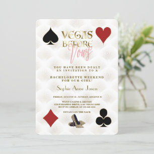 Glam Vegas Före Vows Casino Gatsby Bachelorette Inbjudningar