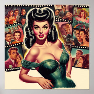 Glam Vintage Cinema Pin-up Poster