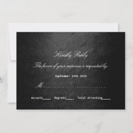 Glam Vip Black Personlig OSA Minimalism Inbjudningar