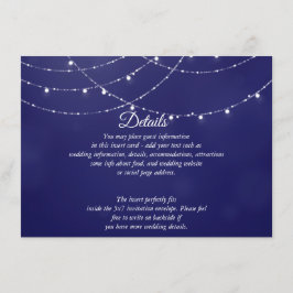 Glam White Fairy Lights Blå  DETALJER Kort