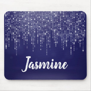 Glam white fairy string of ljus personlig musmatta