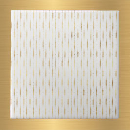 Glam White Guld Rand Kakelplatta