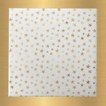 Glam White Guld Stars Kakelplatta<br><div class="desc">Vit platta med guld-stjärnor.</div>