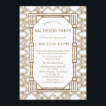 Glam White Guld Underbar Gatsby 20 s Bachelor Part Inbjudningar<br><div class="desc">Glam,  Vintage kort med en Underbar Gatsby art deco stil,  en gammal Hollywood i rymden 1920,  med faux guld-övertäckning och glatt typsnitt. Använda Anpassa verktyg för att lägga till information. För mer,  besök min Glam White 1920-talets Underbara Gatsby Collection.</div>