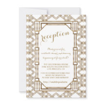 Glam White Guld Underbar Gatsby Wedding Reception