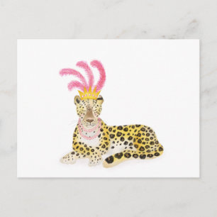 GlamAmur leopard-vykort Vykort